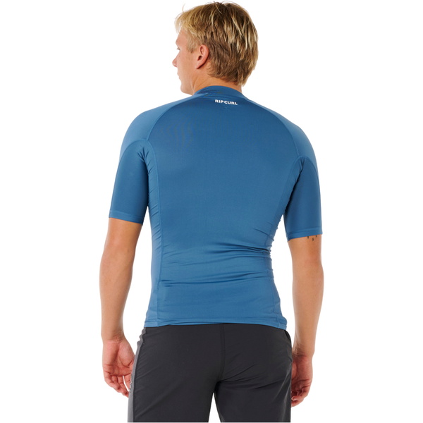 2026 Rip Curl Herre-Waves UPF- Performance -lycra-vest Med Korte ærmer 16MMRV - Bluefin